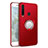 Custodia Plastica Rigida Cover Opaca con Magnetico Anello Supporto A01 per Samsung Galaxy A9s Rosso