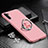 Custodia Plastica Rigida Cover Opaca con Magnetico Anello Supporto A01 per Samsung Galaxy Note 10 5G Oro Rosa