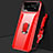Custodia Plastica Rigida Cover Opaca con Magnetico Anello Supporto A01 per Samsung Galaxy S10 5G SM-G977B Rosso