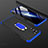 Custodia Plastica Rigida Cover Opaca con Magnetico Anello Supporto GK1 per Oppo Reno6 Pro 5G India Blu e Nero