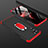 Custodia Plastica Rigida Cover Opaca con Magnetico Anello Supporto GK1 per Oppo Reno6 Pro 5G India Rosso e Nero