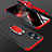 Custodia Plastica Rigida Cover Opaca con Magnetico Anello Supporto GK1 per Oppo Reno7 Lite 5G Rosso e Nero