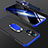 Custodia Plastica Rigida Cover Opaca con Magnetico Anello Supporto GK1 per Oppo Reno7 Z 5G Blu e Nero