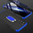 Custodia Plastica Rigida Cover Opaca con Magnetico Anello Supporto GK2 per Oppo Reno6 Pro 5G India Blu e Nero