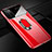 Custodia Plastica Rigida Cover Opaca con Magnetico Anello Supporto N01 per Huawei P40 Rosso
