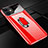 Custodia Plastica Rigida Cover Opaca con Magnetico Anello Supporto P01 per Apple iPhone 11 Rosso