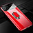 Custodia Plastica Rigida Cover Opaca con Magnetico Anello Supporto P01 per Huawei Nova 8 SE 5G Rosso