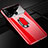 Custodia Plastica Rigida Cover Opaca con Magnetico Anello Supporto P01 per Huawei P20 Lite (2019) Rosso