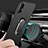 Custodia Plastica Rigida Cover Opaca con Magnetico Anello Supporto P01 per Oppo Find X2 Neo
