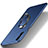 Custodia Plastica Rigida Cover Opaca con Magnetico Anello Supporto P01 per Oppo Find X2 Neo Blu