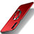 Custodia Plastica Rigida Cover Opaca con Magnetico Anello Supporto P01 per Oppo Find X2 Neo Rosso
