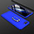 Custodia Plastica Rigida Cover Opaca con Magnetico Anello Supporto P01 per Oppo R15X Blu