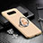 Custodia Plastica Rigida Cover Opaca con Magnetico Anello Supporto P01 per Samsung Galaxy S10 Oro
