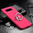 Custodia Plastica Rigida Cover Opaca con Magnetico Anello Supporto P01 per Samsung Galaxy S10 Rosso