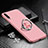 Custodia Plastica Rigida Cover Opaca con Magnetico Anello Supporto P01 per Xiaomi Mi A3 Oro Rosa