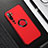 Custodia Plastica Rigida Cover Opaca con Magnetico Anello Supporto P01 per Xiaomi Mi Note 10
