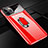 Custodia Plastica Rigida Cover Opaca con Magnetico Anello Supporto P02 per Apple iPhone 11 Pro Max