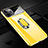 Custodia Plastica Rigida Cover Opaca con Magnetico Anello Supporto P02 per Apple iPhone 11 Pro Max Giallo
