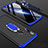 Custodia Plastica Rigida Cover Opaca con Magnetico Anello Supporto P02 per Huawei Nova 5i Blu e Nero