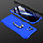 Custodia Plastica Rigida Cover Opaca con Magnetico Anello Supporto P02 per Xiaomi Mi 11 Lite 5G NE Blu