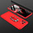 Custodia Plastica Rigida Cover Opaca con Magnetico Anello Supporto P02 per Xiaomi Mi 11 Lite 5G NE Rosso