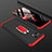 Custodia Plastica Rigida Cover Opaca con Magnetico Anello Supporto P02 per Xiaomi Mi 11 Lite 5G NE Rosso e Nero