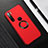 Custodia Plastica Rigida Cover Opaca con Magnetico Anello Supporto P02 per Xiaomi Redmi Note 8