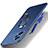 Custodia Plastica Rigida Cover Opaca con Magnetico Anello Supporto per Oppo K10 Pro 5G Blu