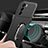 Custodia Plastica Rigida Cover Opaca con Magnetico Anello Supporto per Oppo K9 Pro 5G