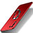 Custodia Plastica Rigida Cover Opaca con Magnetico Anello Supporto per Oppo K9S 5G Rosso