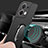 Custodia Plastica Rigida Cover Opaca con Magnetico Anello Supporto per Oppo Reno8 Pro 5G