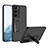 Custodia Plastica Rigida Cover Opaca con Supporto AC1 per Samsung Galaxy S22 Plus 5G Nero