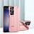 Custodia Plastica Rigida Cover Opaca con Supporto ZL1 per Samsung Galaxy S22 Ultra 5G Oro Rosa