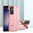 Custodia Plastica Rigida Cover Opaca con Supporto ZL1 per Samsung Galaxy S23 Ultra 5G Oro Rosa