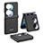 Custodia Plastica Rigida Cover Opaca Fronte e Retro 360 Gradi AC3 per Huawei P60 Pocket Nero