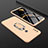 Custodia Plastica Rigida Cover Opaca Fronte e Retro 360 Gradi con Anello Supporto per Huawei Enjoy 9 Plus Oro