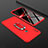 Custodia Plastica Rigida Cover Opaca Fronte e Retro 360 Gradi con Anello Supporto per Huawei Enjoy 9 Plus Rosso