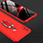 Custodia Plastica Rigida Cover Opaca Fronte e Retro 360 Gradi con Anello Supporto per Huawei Honor 10 Lite Rosso