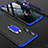 Custodia Plastica Rigida Cover Opaca Fronte e Retro 360 Gradi con Anello Supporto per Huawei Honor 20 Blu e Nero