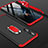 Custodia Plastica Rigida Cover Opaca Fronte e Retro 360 Gradi con Anello Supporto per Huawei Honor 20 Rosso e Nero