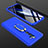Custodia Plastica Rigida Cover Opaca Fronte e Retro 360 Gradi con Anello Supporto per Oppo A5 (2020) Blu