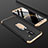 Custodia Plastica Rigida Cover Opaca Fronte e Retro 360 Gradi con Anello Supporto per Samsung Galaxy A6 Plus (2018) Oro e Nero