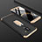 Custodia Plastica Rigida Cover Opaca Fronte e Retro 360 Gradi con Anello Supporto per Samsung Galaxy A6 Plus Oro e Nero