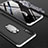Custodia Plastica Rigida Cover Opaca Fronte e Retro 360 Gradi con Anello Supporto per Samsung Galaxy A70 Argento e Nero