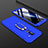 Custodia Plastica Rigida Cover Opaca Fronte e Retro 360 Gradi con Anello Supporto per Samsung Galaxy A9 Star Lite Blu