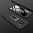 Custodia Plastica Rigida Cover Opaca Fronte e Retro 360 Gradi con Anello Supporto per Samsung Galaxy A9 Star Lite Nero