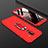 Custodia Plastica Rigida Cover Opaca Fronte e Retro 360 Gradi con Anello Supporto per Samsung Galaxy A9 Star Lite Rosso