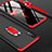 Custodia Plastica Rigida Cover Opaca Fronte e Retro 360 Gradi con Anello Supporto per Samsung Galaxy A90 5G Rosso e Nero