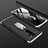 Custodia Plastica Rigida Cover Opaca Fronte e Retro 360 Gradi con Anello Supporto per Xiaomi Redmi Note 8 Pro Argento e Nero