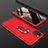 Custodia Plastica Rigida Cover Opaca Fronte e Retro 360 Gradi con Anello Supporto R01 per Apple iPhone 11 Pro Max Rosso